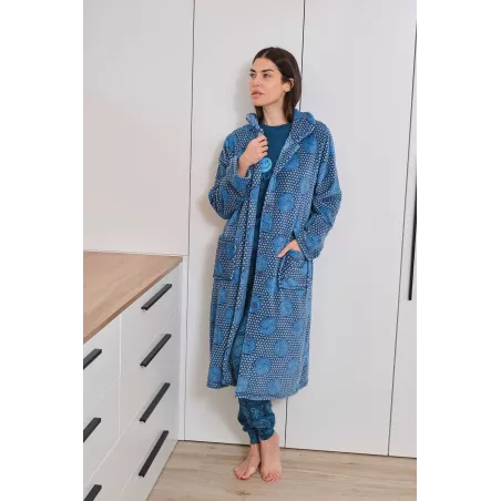 Roupão Feminino Inverno 258614 Azul Muslher
