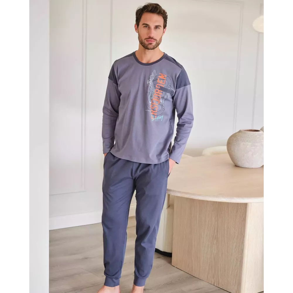 Pijama Hombre Invierno P751307 Azul Massana