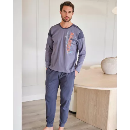 Pijama Hombre Invierno P751307 Azul Massana