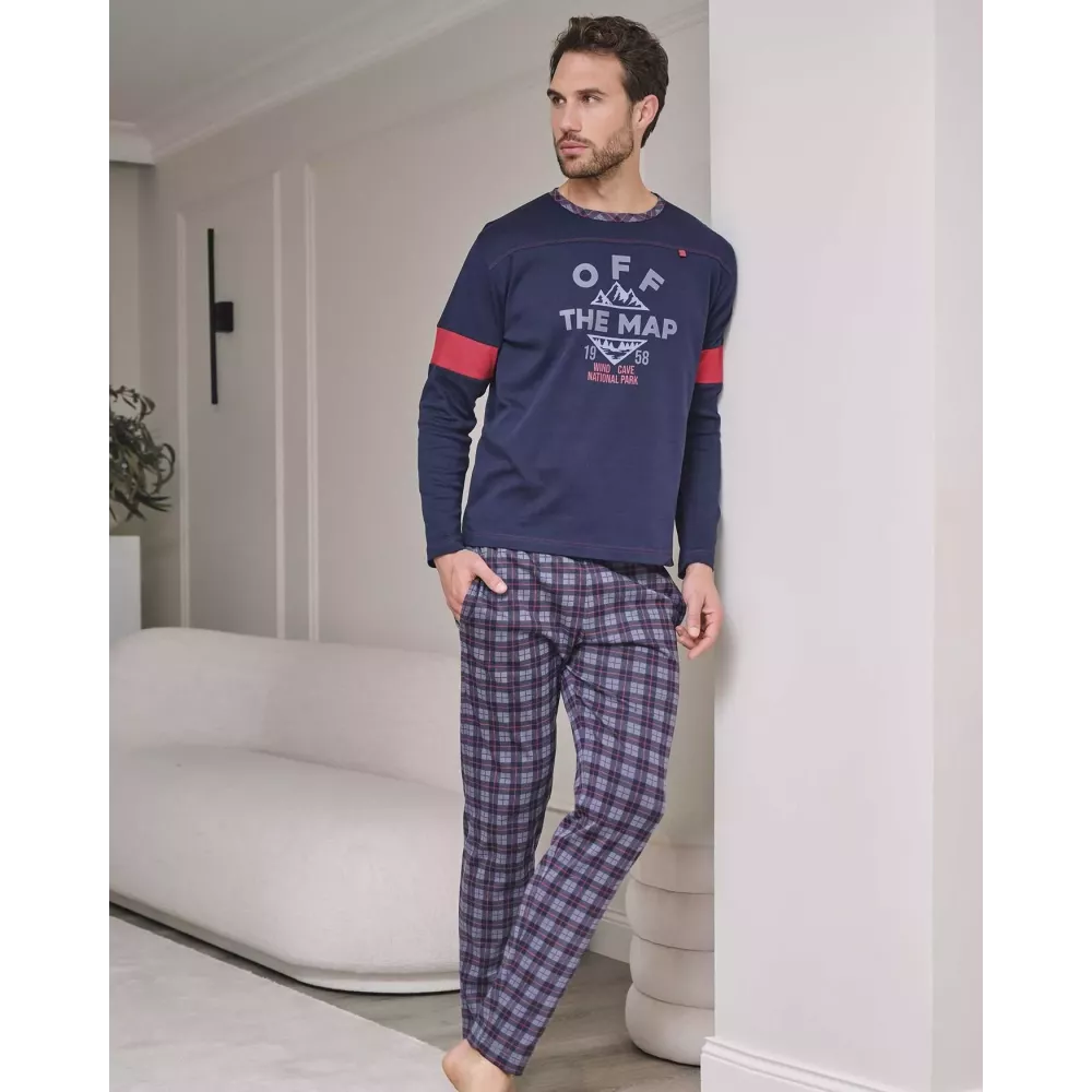 Pijama Homem Inverno P751309 Marinho Massana