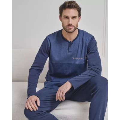 Pigiama Uomo Inverno P751317 Blu Massana