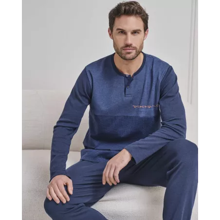 Pijama Hombre Invierno P751317 Azul Massana