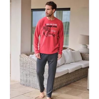 Pigiama Uomo Inverno 751326 Rosso Massana