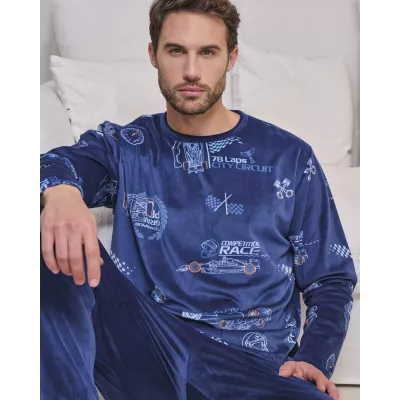Pigiama Uomo Inverno P751327 Blu Massana