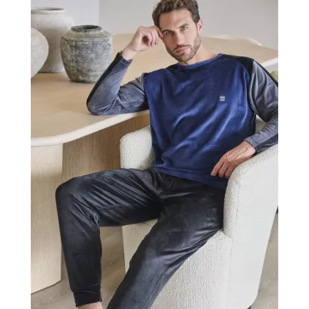 Pijama Homem Inverno P751329 Azul Massana