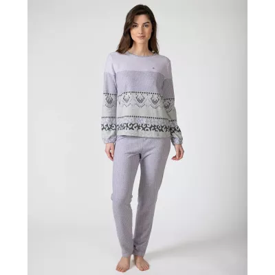Pigiama Donna Inverno P751229 Lilla Massana