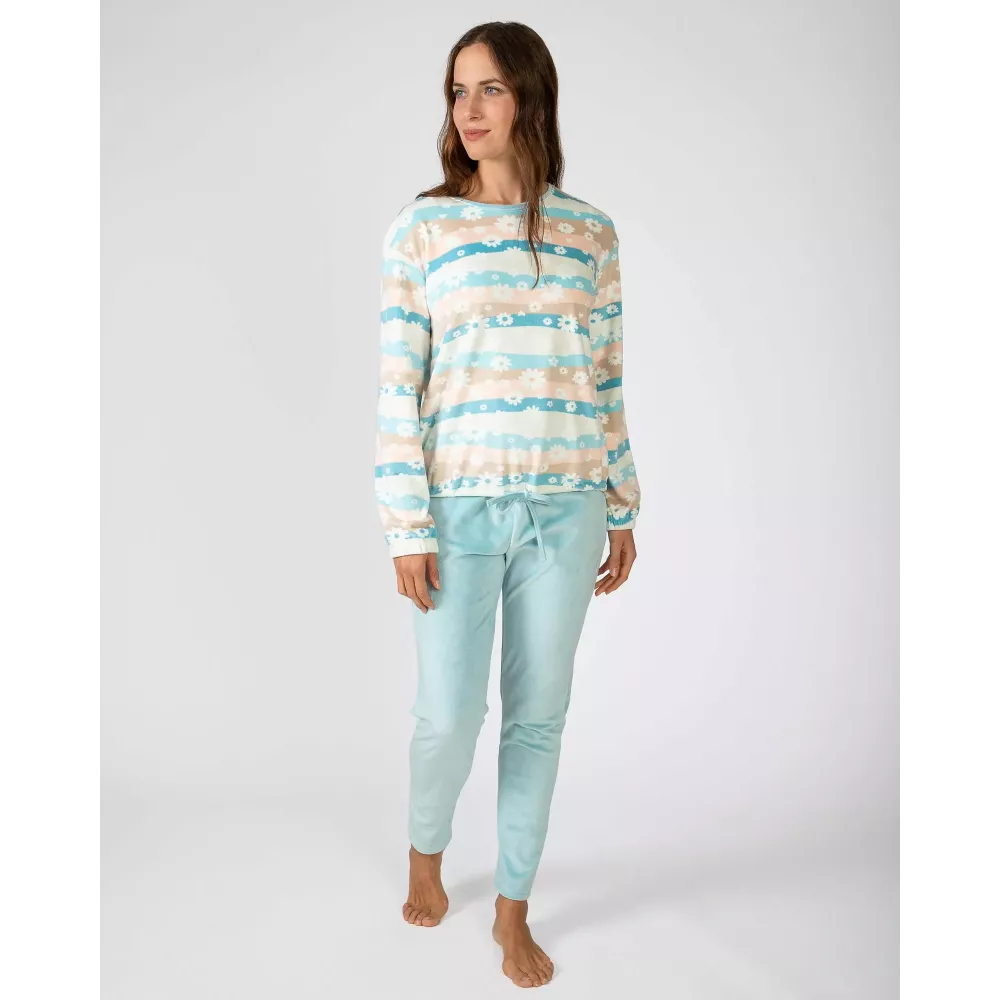 Pijama Mulher Inverno P751244 Turquesa Massana