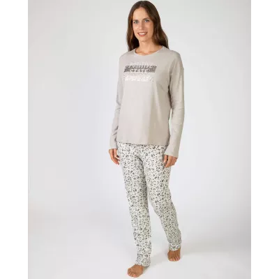 Pigiama Donna Inverno P751256 Visone Massana