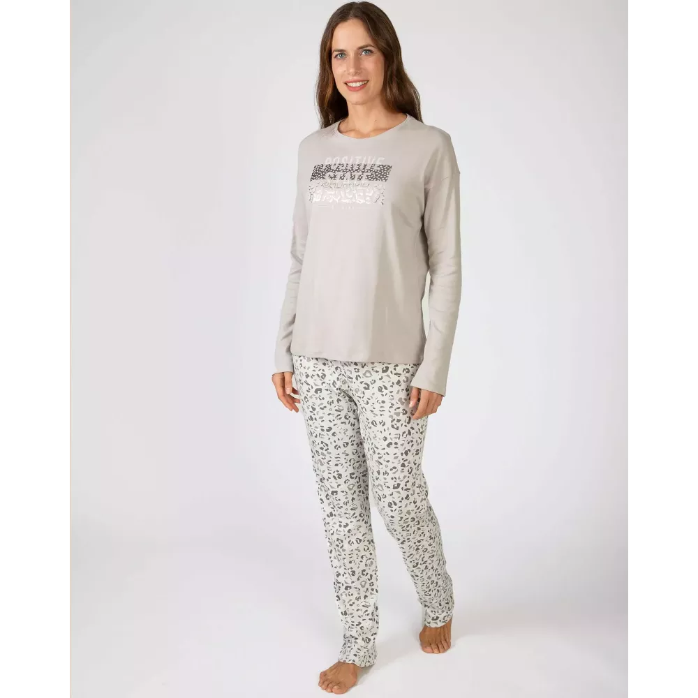 Pigiama Donna Inverno P751256 Visone Massana