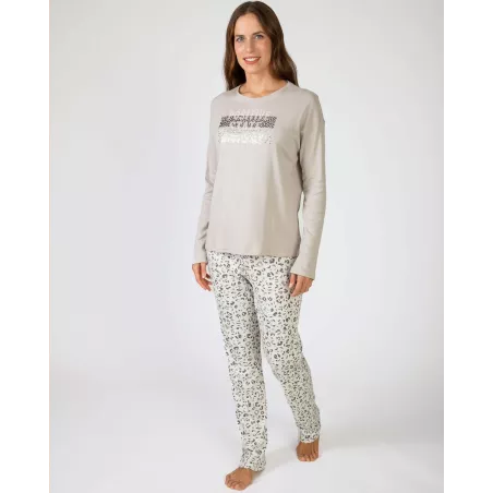 Pigiama Donna Inverno P751256 Visone Massana