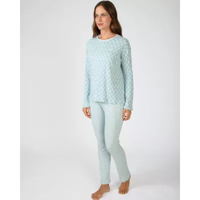 Pigiama Donna Inverno P751250 Verde Massana