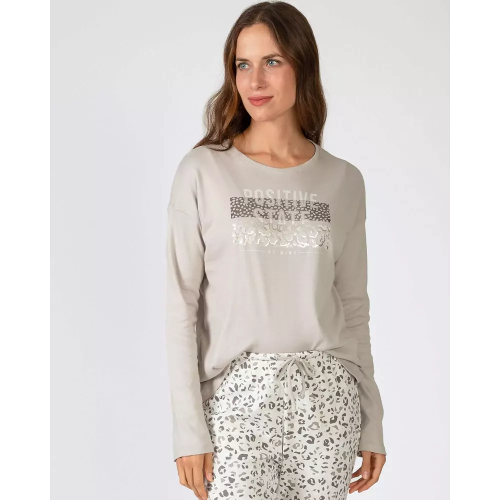 Pigiama Donna Inverno P751256 Visone Massana