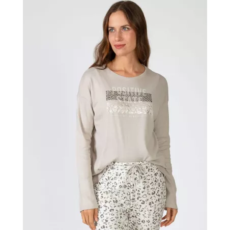 Pigiama Donna Inverno P751256 Visone Massana