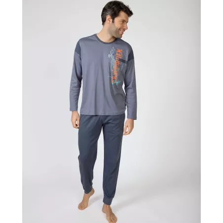 Pijama Hombre Invierno P751307 Azul Massana