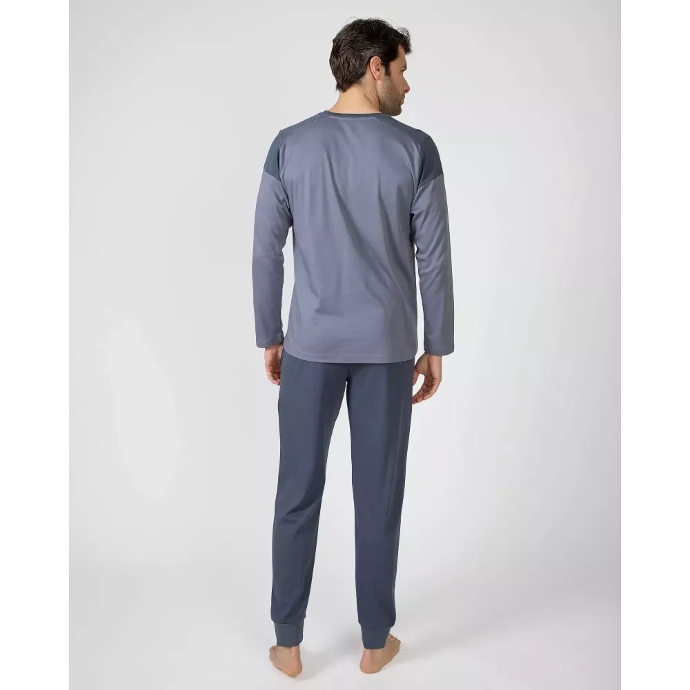 Pijama Hombre Invierno P751307 Azul Massana