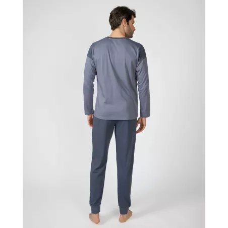 Pijama Hombre Invierno P751307 Azul Massana