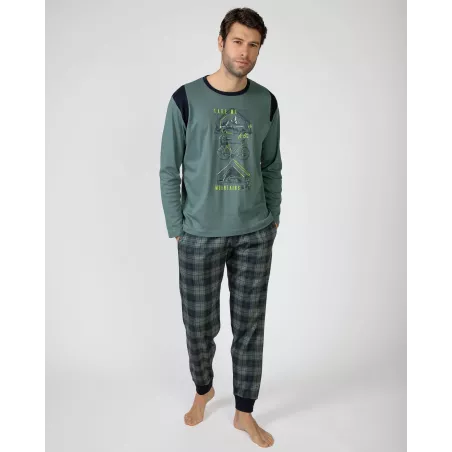 Pyjama Homme Hiver P751308 Vert Massana