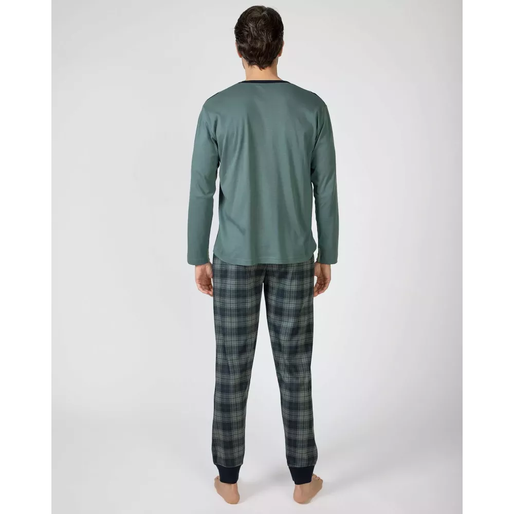 Pyjama Homme Hiver P751308 Vert Massana