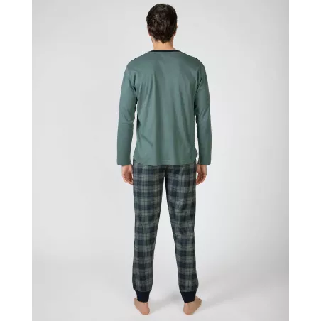 Pyjama Homme Hiver P751308 Vert Massana