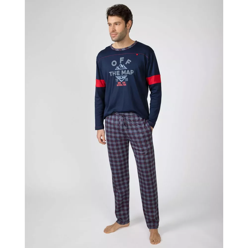 Pijama Homem Inverno P751309 Marinho Massana