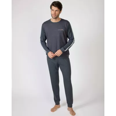 Pigiama Uomo Inverno 751318 Grigio Massana
