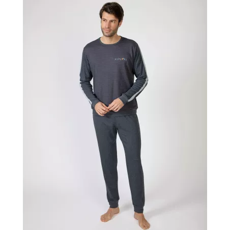 Pigiama Uomo Inverno 751318 Grigio Massana