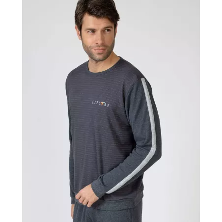 Pigiama Uomo Inverno 751318 Grigio Massana