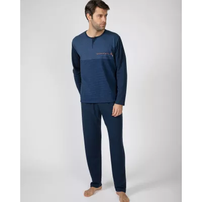 Pigiama Uomo Inverno P751317 Blu Massana