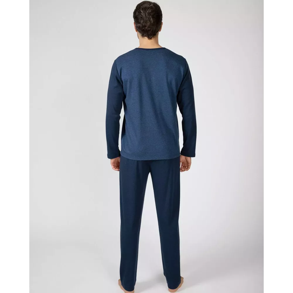 Pijama Hombre Invierno P751317 Azul Massana