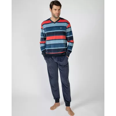 Pigiama Uomo Inverno 751321 Blu Massana
