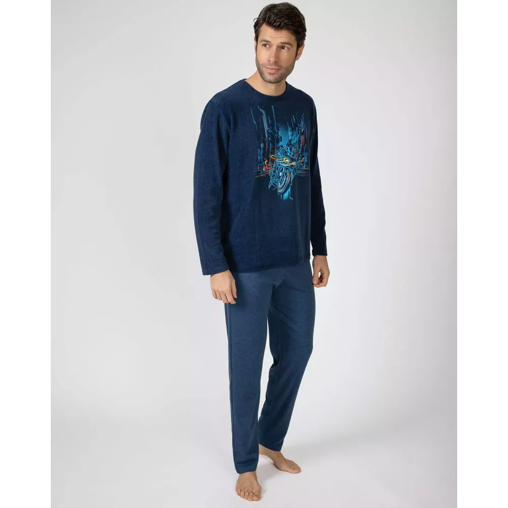 Pijama Homem Inverno P751325 Marinho Massana