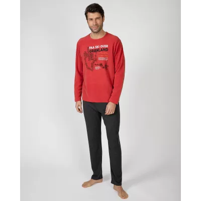 Pigiama Uomo Inverno 751326 Rosso Massana