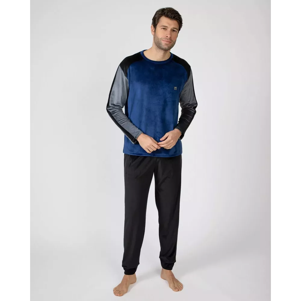 Pijama Homem Inverno P751329 Azul Massana
