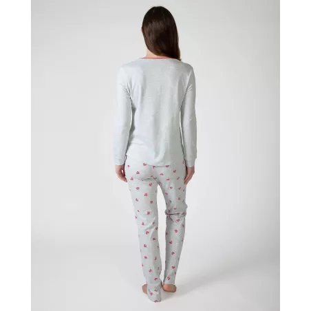 Pigiama Donna Inverno P751206 Grigio Massana