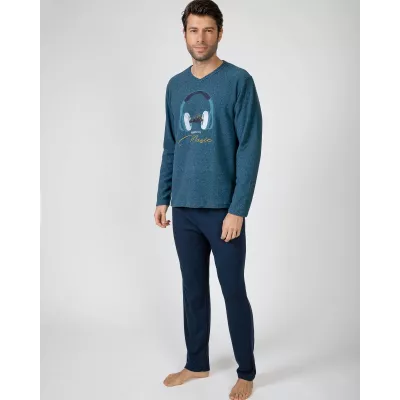 Pigiama Uomo Inverno 751324 Blu Massana
