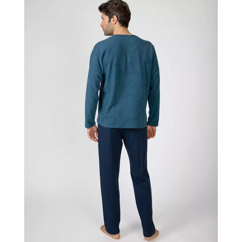 Pyjama Homme Hiver 751324 Bleu Massana