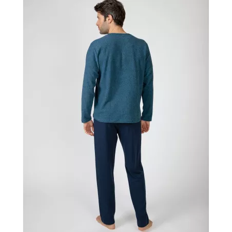 Pyjama Homme Hiver 751324 Bleu Massana