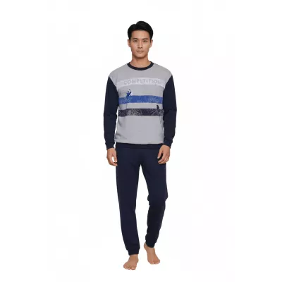 Pigiama Uomo Inverno 255654 Grigio Muslher