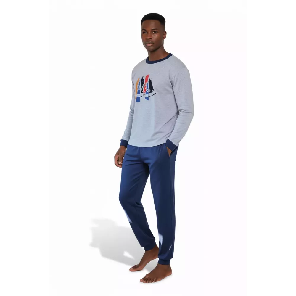 Pijama Homem Inverno 255656 Cinza Muslher