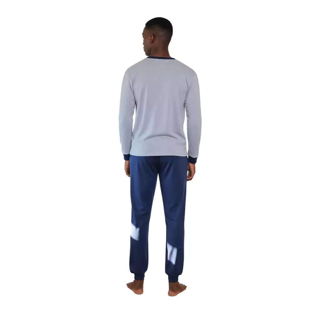 Herren Winter Pyjama 255656 Grau Muslher
