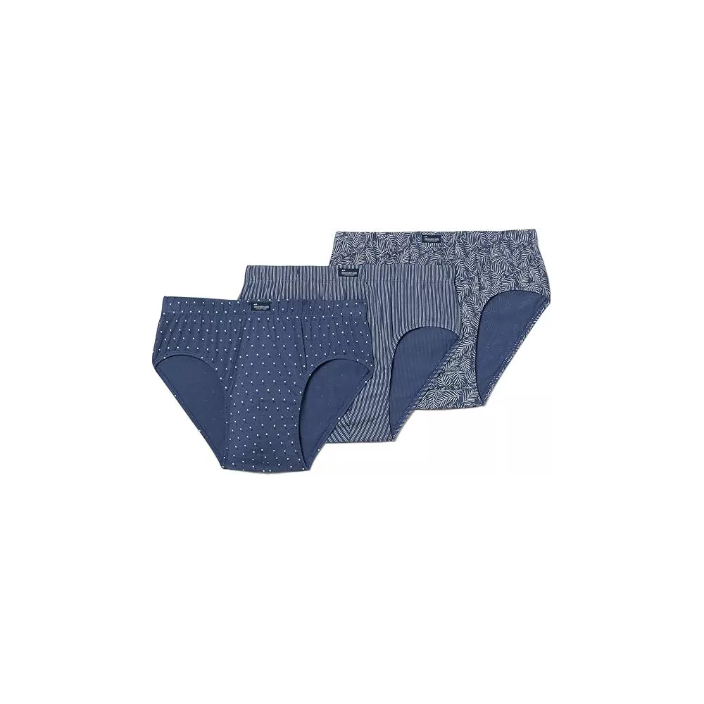 Pack 3 halblange Slips 100% bedruckte Baumwolle Abanderado