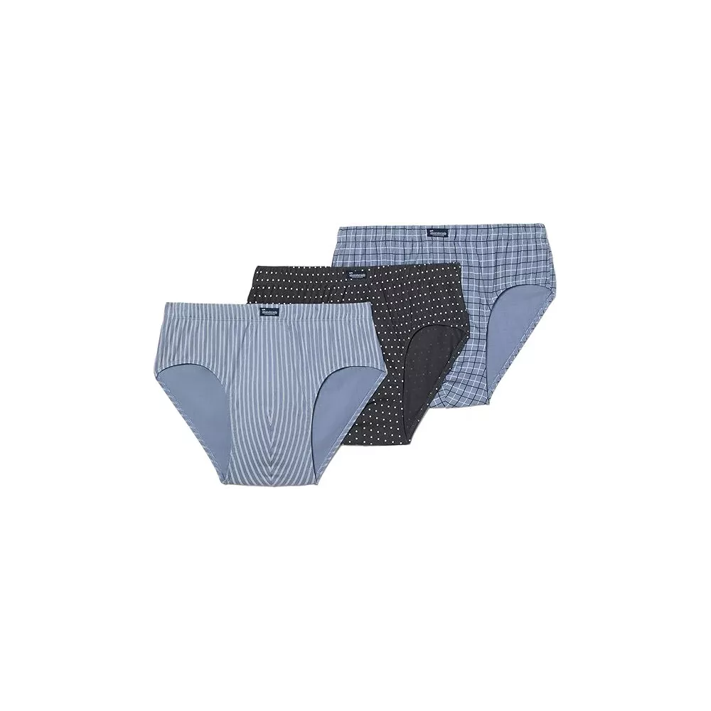Pack 3 halblange Slips 100% bedruckte Baumwolle Abanderado