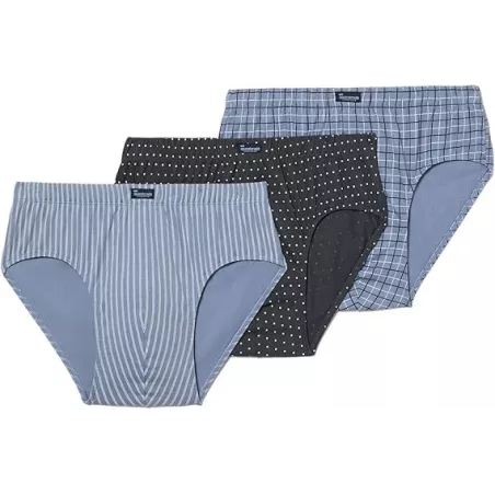 Pack 3 halblange Slips 100% bedruckte Baumwolle Abanderado