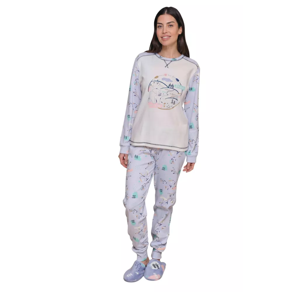 Frauen Winter Pyjama 256630 Beige Muslher
