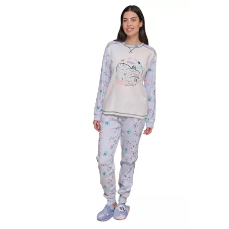 Pigiama Donna Inverno 256630 Beige Muslher