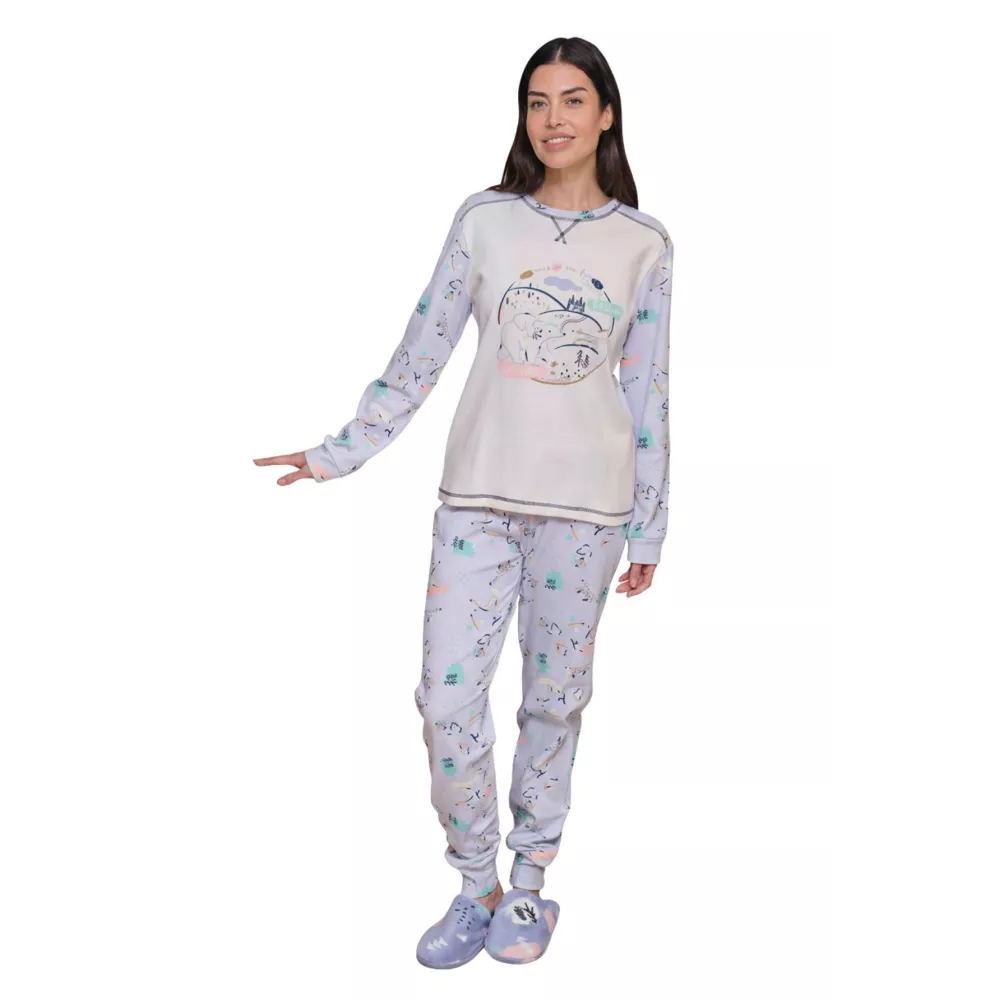 Frauen Winter Pyjama 256630 Beige Muslher
