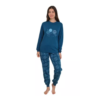 Pigiama Donna Inverno 256629 Blu Muslher