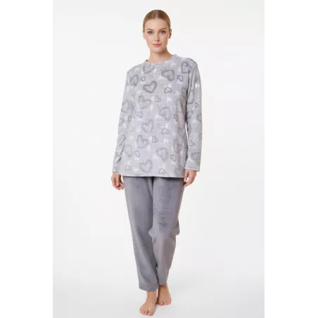 Pigiama Donna Inverno 256640 Grigio Muslher