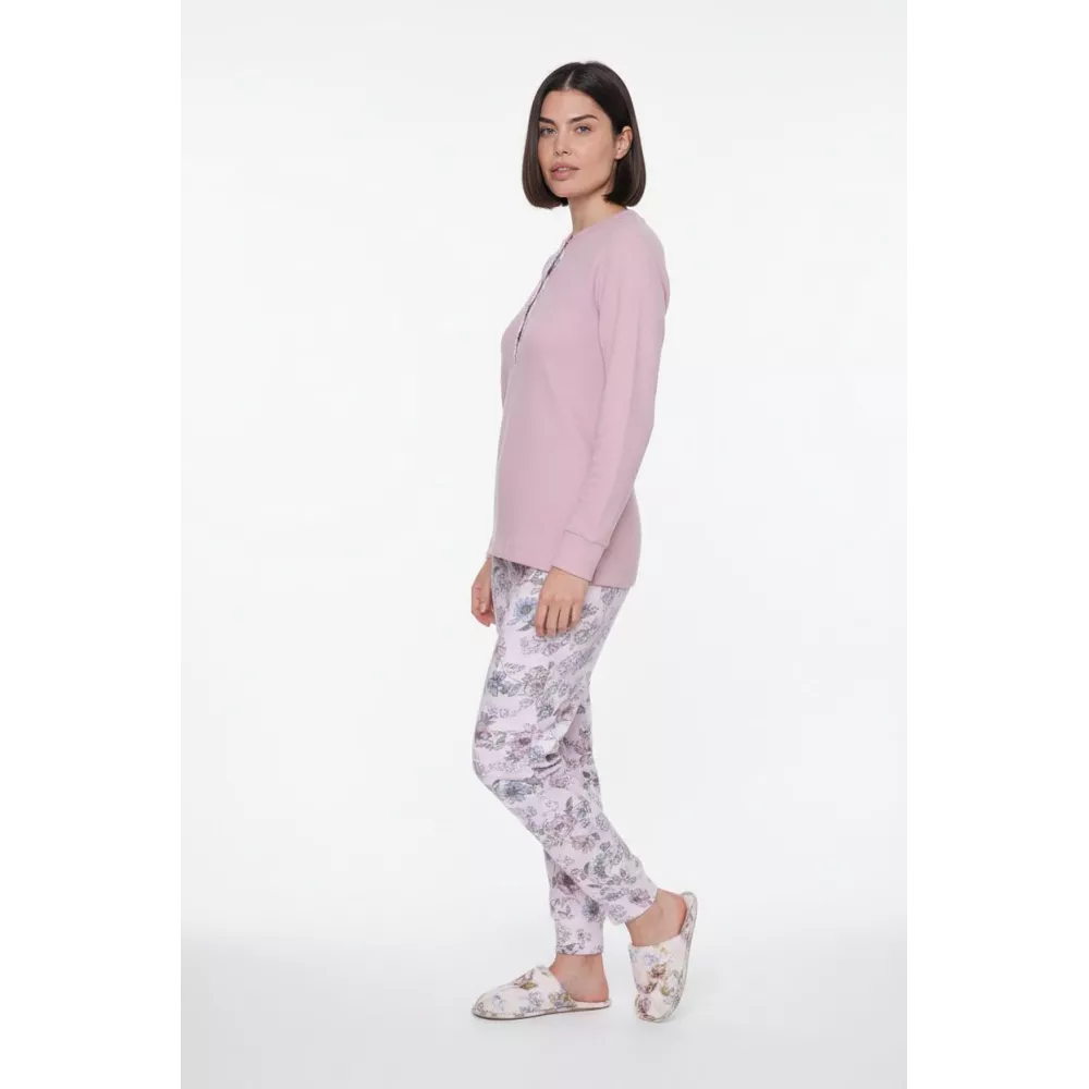 Pigiama Donna Inverno 256603 Rosa Muslher