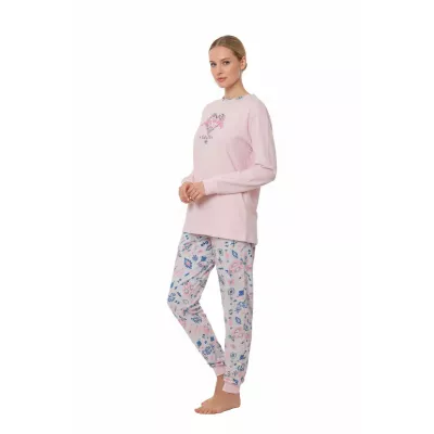 Pigiama Donna Inverno 256612 Rosa Muslher